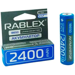 аккумулятор RABLEX Li-ION 18650 2400mAh 3.7V (1шт/40шт/400шт) аккумулятор RABLEX Li-ION 18650 2400mAh 3.7V (1шт/40шт/400шт)