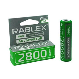 акумулятор RABLEX Li-ION 18650 2800mAh 3.7V (1шт/40шт/400шт) акумулятор RABLEX Li-ION 18650 2800mAh 3.7V (1шт/40шт/400шт)