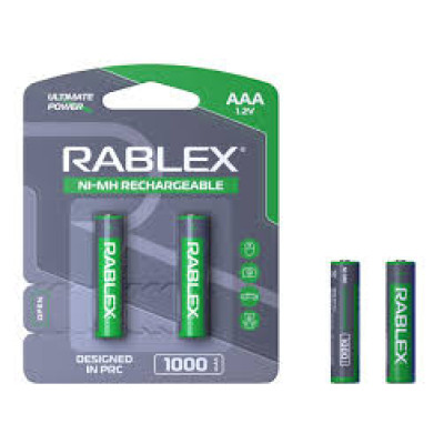 акумулятор Rablex Rechargeable R-03 (міні-пальчиковий) 1000mAh 1.2V (2шт/24шт/120