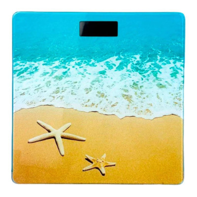 цифрові ваги квадратні з малюнком, датчиком температури, індикатором заряду до 180кг AT-26-3