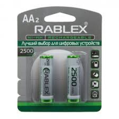 акумулятор Rablex Rechargeable R-6 (пальчиковий) 2500mAh 1.2V (2шт/24шт/120)