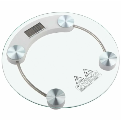 цифрові підлогові ваги круглі прозорі до 180кг 2003-A