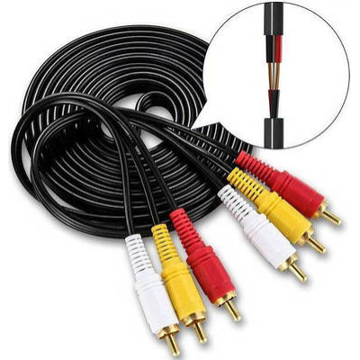 кабель 3RCA на 3RCA (3 тюльпани) 5 метрів в упаковці