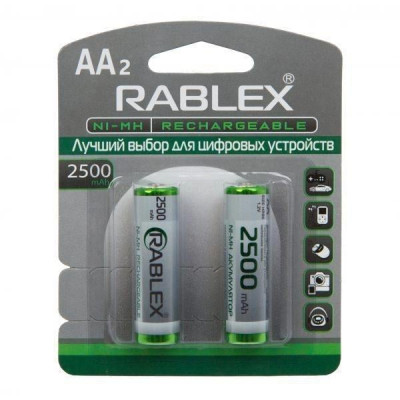 акумулятор Rablex Rechargeable R-6 (пальчиковий) 2500mAh 1.2V