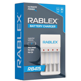 зарядний пристрій для пальчикових та міні-пальчикових на 4 акумулятора Rablex RB-415