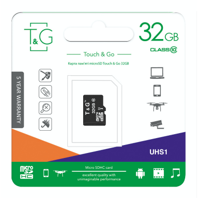 Карта пам'яті microSDHC (UHS-1) 32GB class 10 T&G