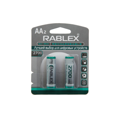 акумулятор Rablex Rechargeable R-6 (пальчиковий) 2700mAh 1.2V (2шт/24шт/120)