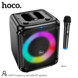 Акустика-караоке HOCO Frequency portable BT speaker DS59 |BT5.0, TF/USB/AUX, 40W, 4H, 1mic|
