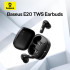 Навушники Baseus Bowie True Wireless Earphones E20 |BT5.3, 35/500mAh, IPX5, 2ENC Mic, 6h|