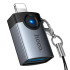Перехідник HOCO Victory iP male to USB female adapter UA46 |OTG, LED|