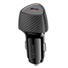 Адаптер автомобільний Borofone Solid single-port PD car charger BZ31B |1Type-C, 30W/3A, PD/QC|