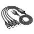 Кабель Hoco Combo 4-in-1 2type-C+Lightning + Micro USB Super charging cable X76 |1M, 2A|