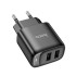 Адаптер мережевий HOCO Smart dual-port charger C141A |2USB. 2.1A/10.5W|