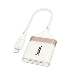 Перехідник HOCO Crystal Lightning 2-in-1 card reader UA40 |0,140m, 480Mbps, OTG 2TB Max|