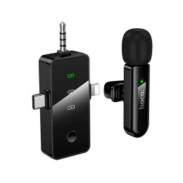 Мікрофон HOCO Fair wireless microphone L20B (iP/Type-C/3.5) |ENC, 2.4G|