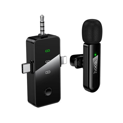 Мікрофон HOCO Fair wireless microphone L20B (iP/Type-C/3.5) |ENC, 2.4G|