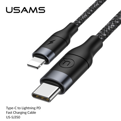Кабель USAMS Type-C to Lightning US-SJ350 U31 |1.2m, PD/18W, 2.4A|
