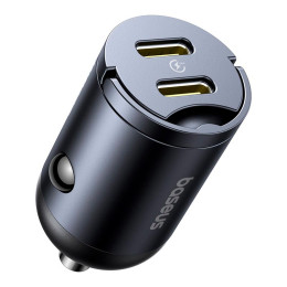 Адаптер автомобільний Baseus Tiny Star Mini Car Charger |2Type-C, 30W/3A, PD/QC|