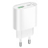 Адаптер мережевий HOCO Fighter charger C109A |1Type-C/1USB, 3A/20W, PD/QC|
