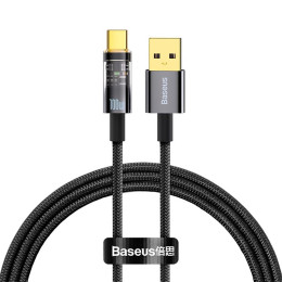 Кабель Baseus Explorer Series Auto Power-Off Fast Charging Data Cable USB To Type-C |100W/6A, 1m| Кабель Baseus Explorer Series Auto Power-Off Fast Charging Data Cable USB To Type-C |100W/6A, 1m|