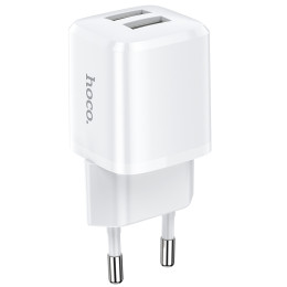 Адаптер мережевий Hoco Briar dual port charger N8 |2USB, 2.4A| (Safety Certified)
