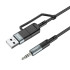 Кабель Hoco Type-C + USB 2-in-1 digital audio conversion cable UPA23 |1m, DAC|