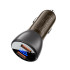Адаптер автомобільний AceFast metal Car charger with digital display B7 |2USB, 45W/5A, PD/QC|