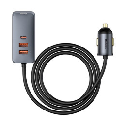 Адаптер автомобільний BASEUS Share Together PPS multi-port Fast charging Car charger with cord |2USB/2Type-C, 3A/120W, QC/PD, 1.5m| (CCBT-A0G)