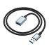 Кабель HOCO USB male to USB female USB3. 0 excellent speed extension cable US10 |0.5m, 5Gbps, OTG|