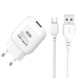 Адаптер мережевий XO Micro USB Cable charger L37 |1USB, 2.1A|