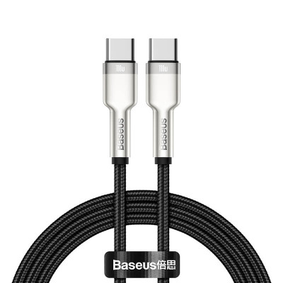 Кабель BASEUS Type-C to Type-C Cafule Series Metal Data Cable |1m, 5A, 100W, PD| (CATJK-C02)