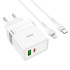 Адаптер мережевий HOCO Type-C to Lightning Cable Extension speed charger set N21 |1USB/1Type-C, PD/QC, 3A/30W|