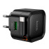 Адаптер мережевий HOCO Changer PD charger with telescopic cable C154A |1USB/1Type-C, 20W/3A, PD/QC