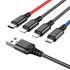 Кабель Hoco Combo 4-in-1 2lightning + Type-C + Micro USB Super charging cable X76 |1M, 2A|