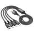 Кабель Hoco Combo 4-in-1 2lightning + Type-C + Micro USB Super charging cable X76 |1M, 2A|