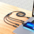 Кабель Hoco Combo 4-in-1 2lightning + Type-C + Micro USB Super charging cable X76 |1M, 2A|