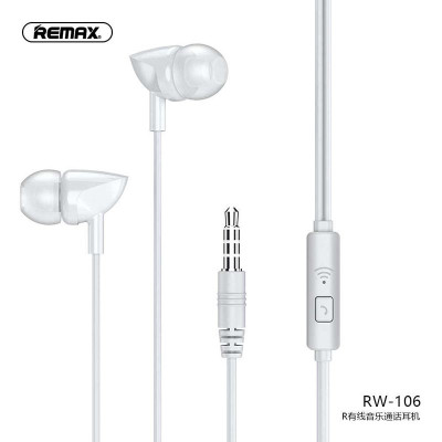 Навушники REMAX with Mic Wired Earphone RW-106 HD Mic