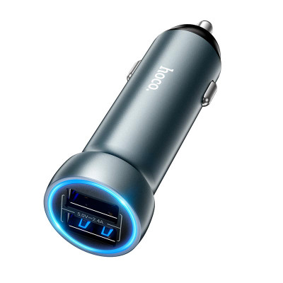 Адаптер автомобільний HOCO Prosperous dual-port car charger Z54 |2USB, 15.5W/2.4A|
