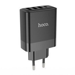 Адаптер мережевий Hoco Intelligent four-port C127A |3USB/1TypeC, 45W/3A, PD/QC|