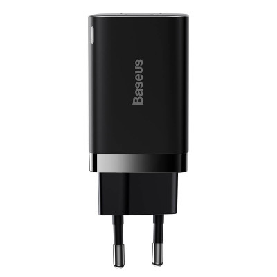 Адаптер мережевий BASEUS Super Si Pro Quick Charge |1USB/1Type-C, 30W/3A, PD/QC| (CCSUPP-E02)