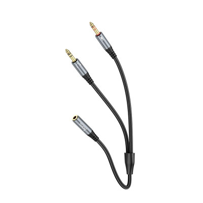 Кабель HOCO 2-in-1 3.5 headset audio adapter Cable UPA21 (female to 2male) |0.25M|