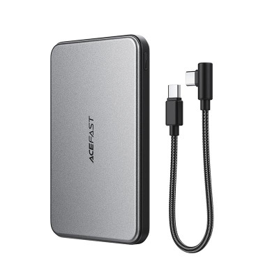 Acefast PD magnetic fast charging power bank with cable M30 5000mAh |2Type-C, 20W/3A, PD/QC|