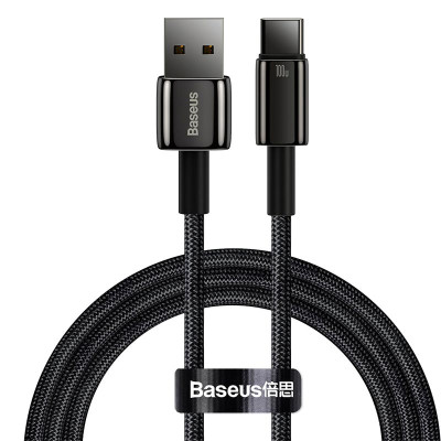 Кабель Baseus Type-C Tungsten Gold Fast Charging Data Cable |1m, 100W|
