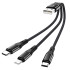 Кабель Hoco Combp 3-in-1 Lightning+Micro USB + Type-C Harbor charging cable X47 |0.25m, 2.4A|