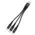 Кабель Hoco Combp 3-in-1 Lightning+Micro USB + Type-C Harbor charging cable X47 |0.25m, 2.4A|