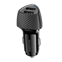 Адаптер автомобільний BOROFONE Solid dual-port car charger BZ31A |2USB, 17W/3.4A Max|