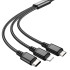 Кабель Combo Hoco Lightning / Type-C / Micro USB 3-in-1 Super charging cable X76 |1m, 2A|
