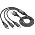 Кабель Combo Hoco Lightning / Type-C / Micro USB 3-in-1 Super charging cable X76 |1m, 2A|