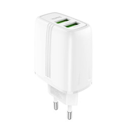 Адаптер мережевий HOCO Yizhan Dual Port N12 |2USB, 3A,QC3.0, 18W|