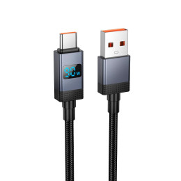 Кабель HOCO Type-C Generous charging data cable with display X118 |1m, 5A|